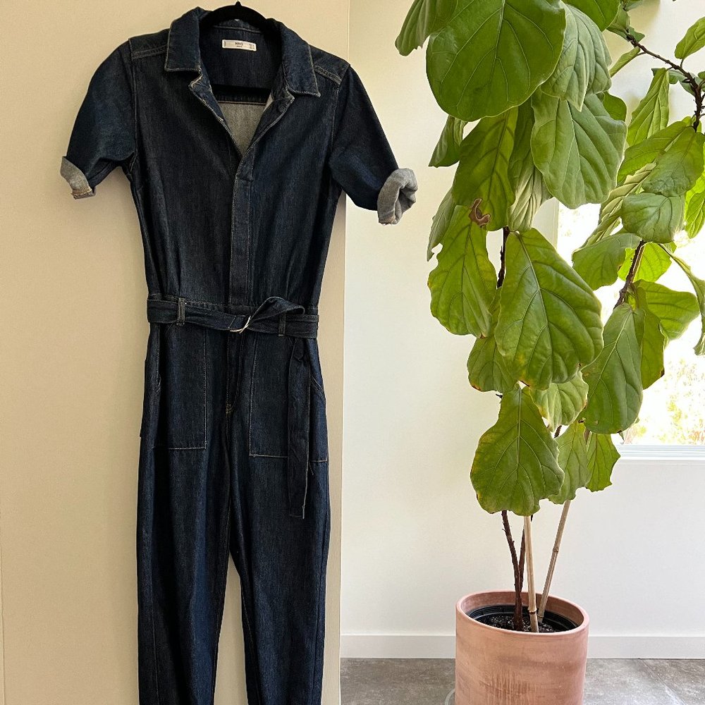 MANGO Denim Jumpsuit
